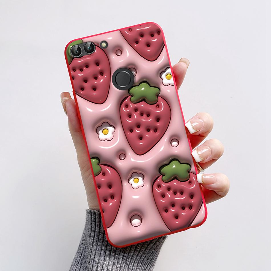 For Huawei P Smart 2018 Case Cute Cat Bear Cartoon Frog Soft Cover For Huawei P Smart FIG-LX1 5.65 Inch Case Coque Fundas Shell