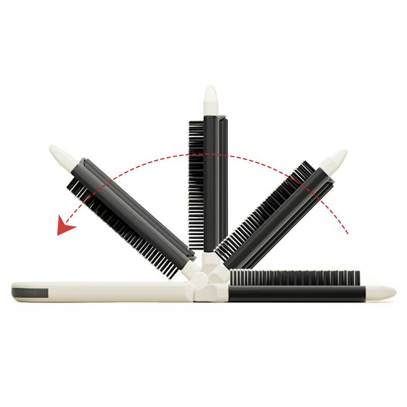 

Мини-щетка для волос, складная массажная расческа, массаж головы, антистатическая портативная дорожная щетка для волос, расчески для волос для девочек с зеркалом