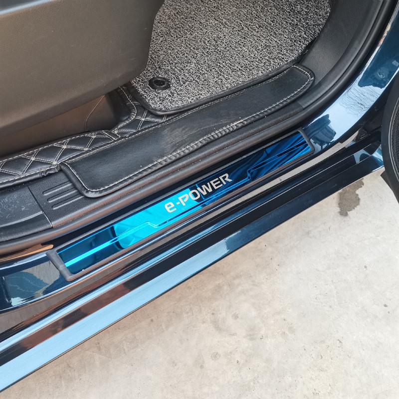 For Nissan Kicks e-POWER Door Sill Protector Pedal Car Scuff Plate Styling Sticker Car Accessories 2018     2024