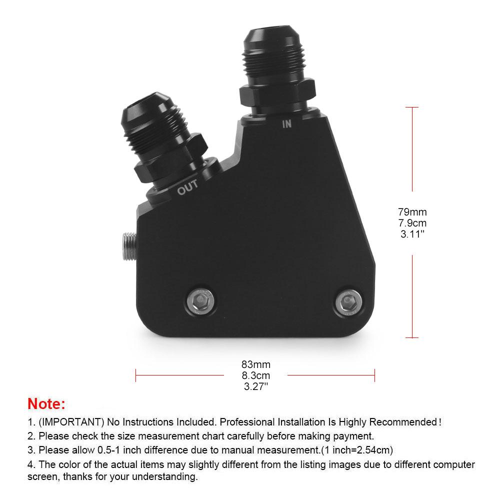 Schwarzer Ölkühlungsadapter für Corvette C5 C6 C7 LS1 LS2 LS3 LS6 LS7 für GM für CK 99-07 BK