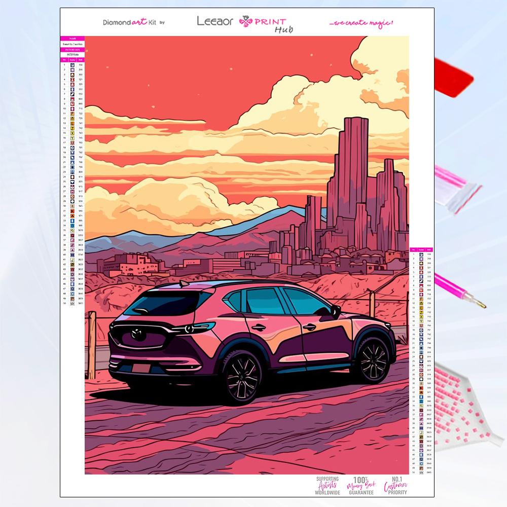 Kolorowe Samochody Malowanie Diamentowe Nowość 2026 Ulubione Zabawki Chłopców Pełna Mozaika z Cyrkonii Haft Zestaw do Haftu Krzyżykowego Dekoracja Domu