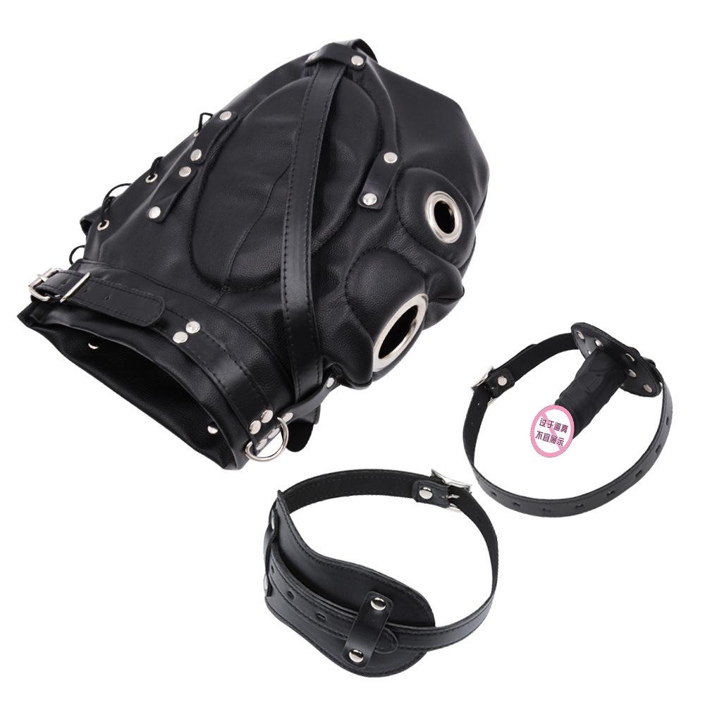 SM Bust Mask Sex Training an Engine of Torture Penis Ball Gag Adult Supplies Couple Alternative Sex Toy