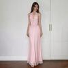 2026 European and American spring new temperament elegant personality fashion casual neck V-neck holiday dress