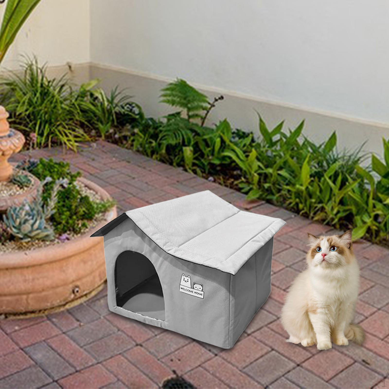 

Outdoor Cat House Shelter Weatherproof Protection Stray Pet for Winter Community