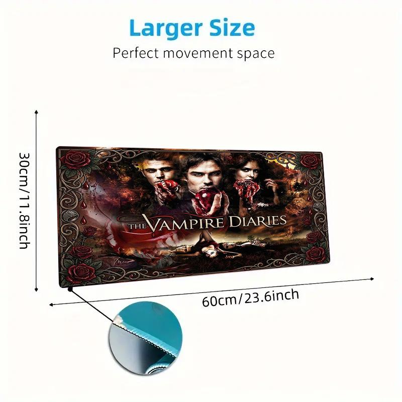 Vampir Günlükleri Renkli Mouse Pad Büyük Oyun Masası Minderi Kaymaz Dizüstü Bilgisayar Tablet Büyük Mouse Pad XXL Mat Mini PC Oyun Matı Kilitli Kenar