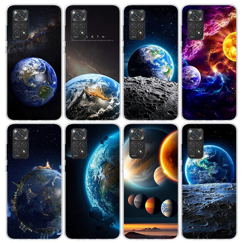 Earth Stars Space Phone Case For Xiaomi Redmi Note 15 14 14S 13 12S 12 Pro Plus 11S 11 10S 10 4G Cover 11E 11T 5G Print Fundas R