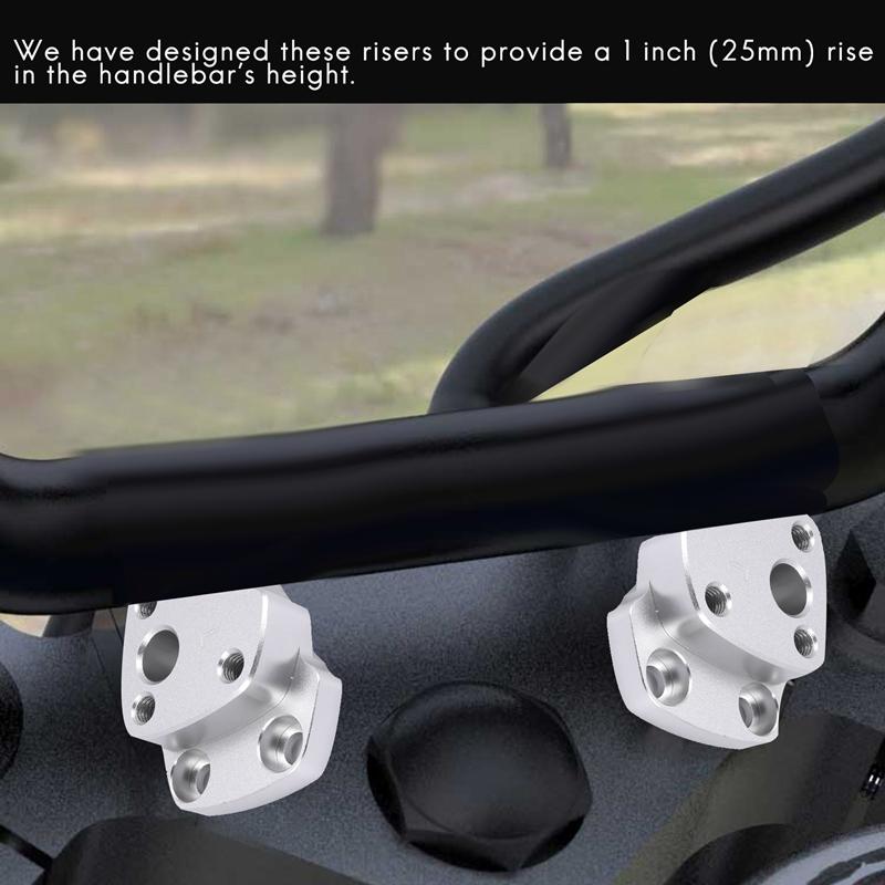 25 mm styreforhøyer for Yamaha FJR1300 FJR 1300 2001-2005 Sølv håndtaksstige Motorsykkeltilbehør