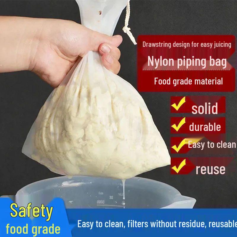 Ultra-Fine Kitchen Pastry & Vegetable Squeezer with Soy Milk/Dumpling Filling Filter
