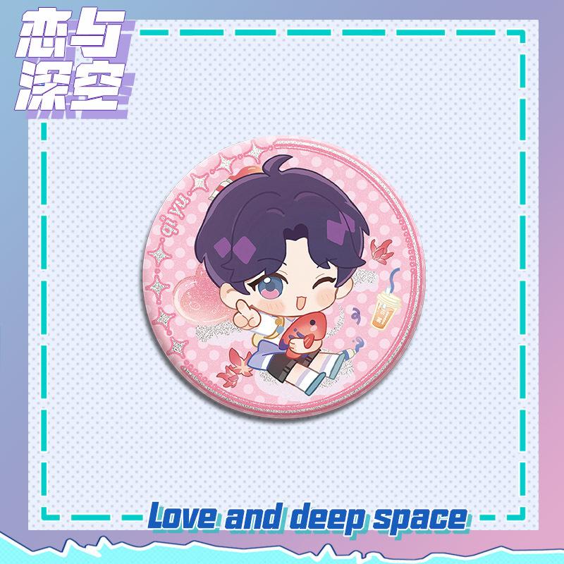 Love and Deepspace Rafayel Zayne Xavier 58MM Round Badge Anime Cosplay Brooch Pin Backpack Clothing Decoration Gift for Fans