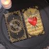 Cartas de Tarot com Folha de Ouro Wirth: PVC Impermeável com Impressão Colorida, Inclui Toalha de Mesa para Jogo de Tabuleiro de Tarot