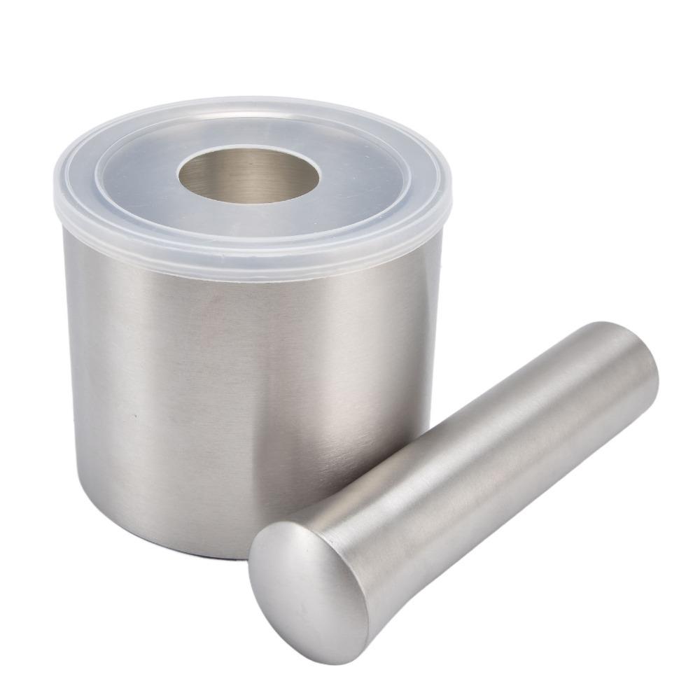 Glossy Texture Garlic Pounder 304 Stainless Steel Nut Grinder Mortar Pestle  Home Kitchen