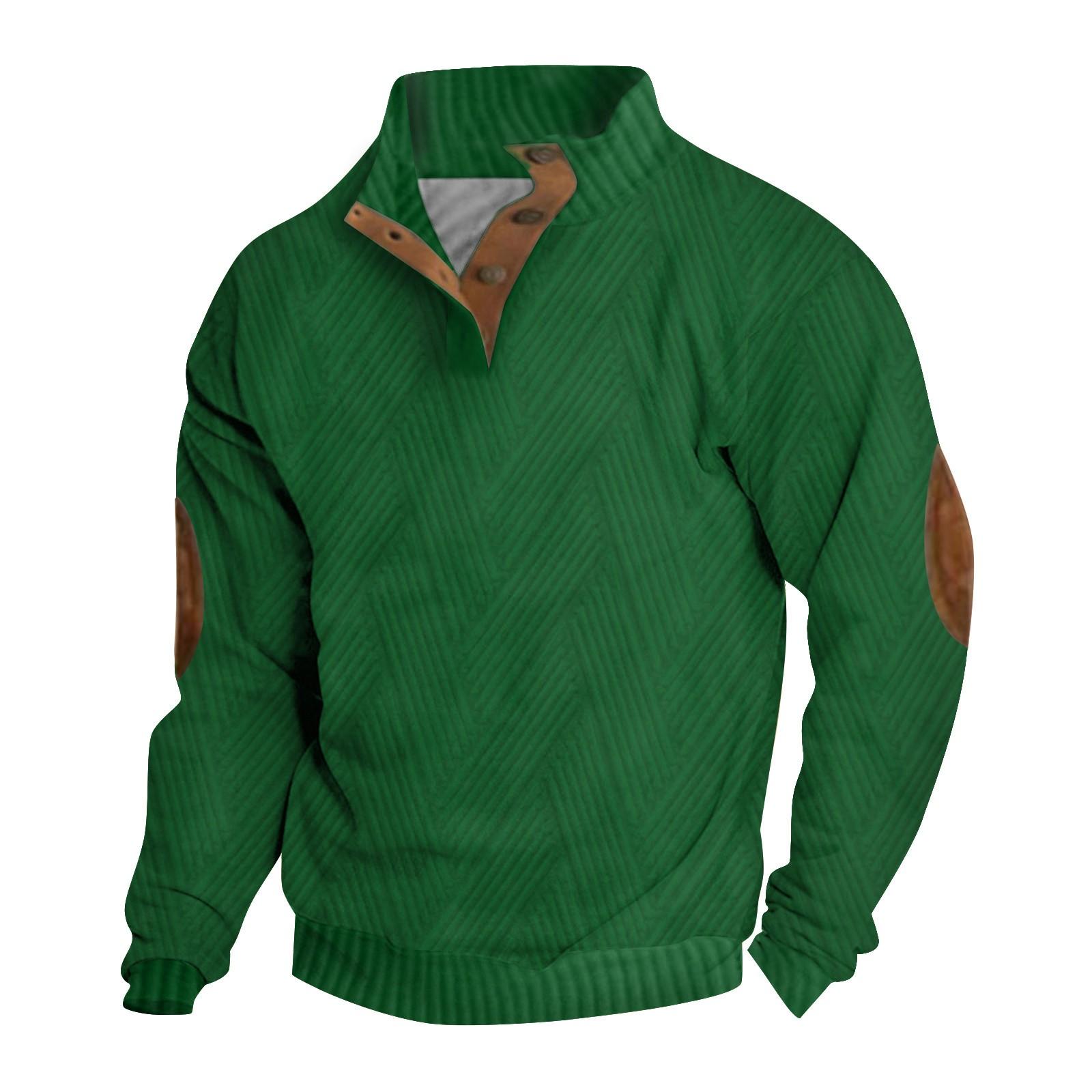 

Spring Autumn Men s Stand Collar Sweatshirt Fashion Outdoor Casual Hoodies Men XXXL зелений