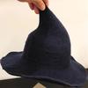 Vintage Halloween Woman Witch Hat Costume Wool Knit Hat For Party Coseplay Masquerade Hat Festival Decoration Accessories
