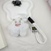 Xiaohongshu One-Eyed Monster Plush Keychain Toy - Cute Cartoon Carabiner Backpack Pendant