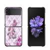 Phone Case For Samsung Galaxy Z Flip3 5g Back Cases For Samsung Z Flip Capa Black Shell Fundas Rose Pink Purple Bling Pattern