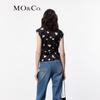 MO&Co. New Chinese Style Silk Tie-Strap Heart Print Top