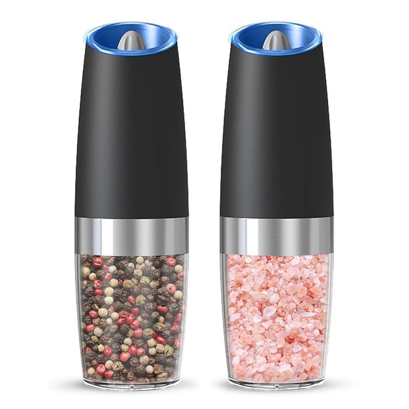 Electric Pepper Grinder Salt And Pepper Grinder Adjustable Coarseness Spice Mill With Led Light Kitchen Tool