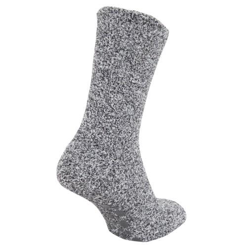 Floso Warme Damen-Slipper-Socken mit rutschfestem Gummigriff