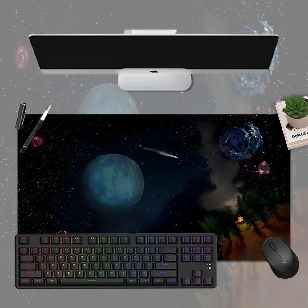 

Outer Wilds Mousepad Boy Pad Natural Rubber Gaming Mousepad Desk Mat Size For Gameing World Of Tanks CS GO Zelda Square 10x10cm