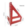 Yunbei 7-Inch Aluminum Woodworking Triangle Square Ruler, 90-Degree Angle, Dual Scale (Imperial/Metric).