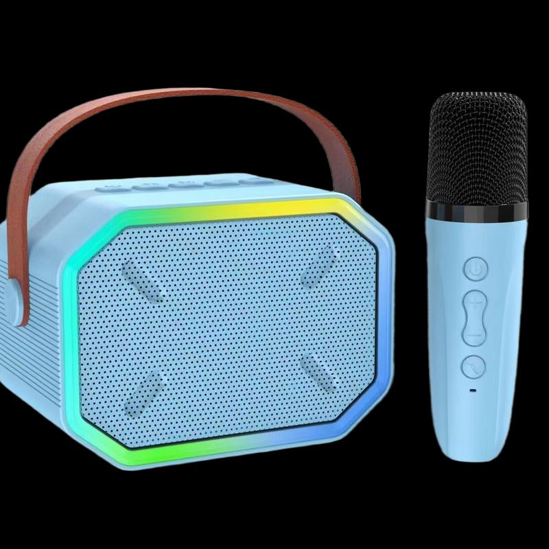Portable Karaoke Bluetooth Speaker with Dual Microphones CN Plug (adapter Included)