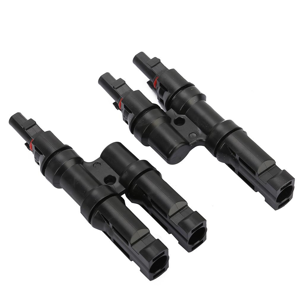 

1 пара T-образных ответвлений солнечной панели адаптер 2 в 1 параллельный соединительный кабель-разветвитель