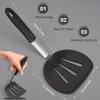 Flexible Silicone Spatula Turner Wide Non Stick Pancake Turner With Stainless Steel Handle Kitchen Cooking Turner Bpa Free