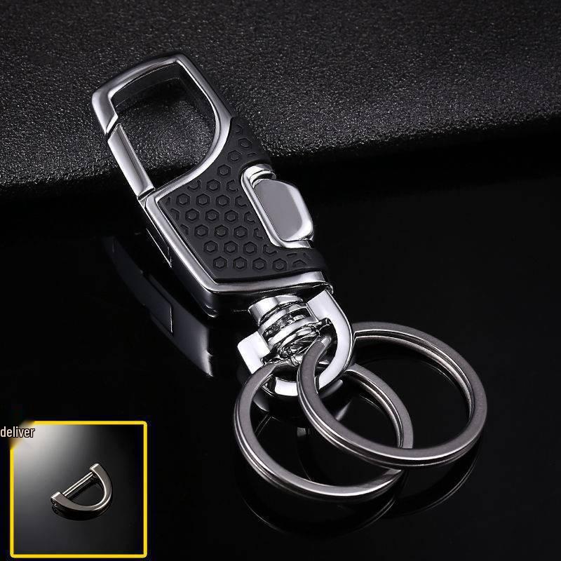 Porte-clés Premium en Acier Inoxydable pour Homme avec Clip Ceinture à Ouverture par Pression Unique