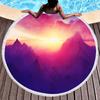 Sunrise Natural Scenery Round Beach Towel, Absorbent Quick Dry Sand Free Towel for Bathroom Pool Surf Travel Outdoor Meditation