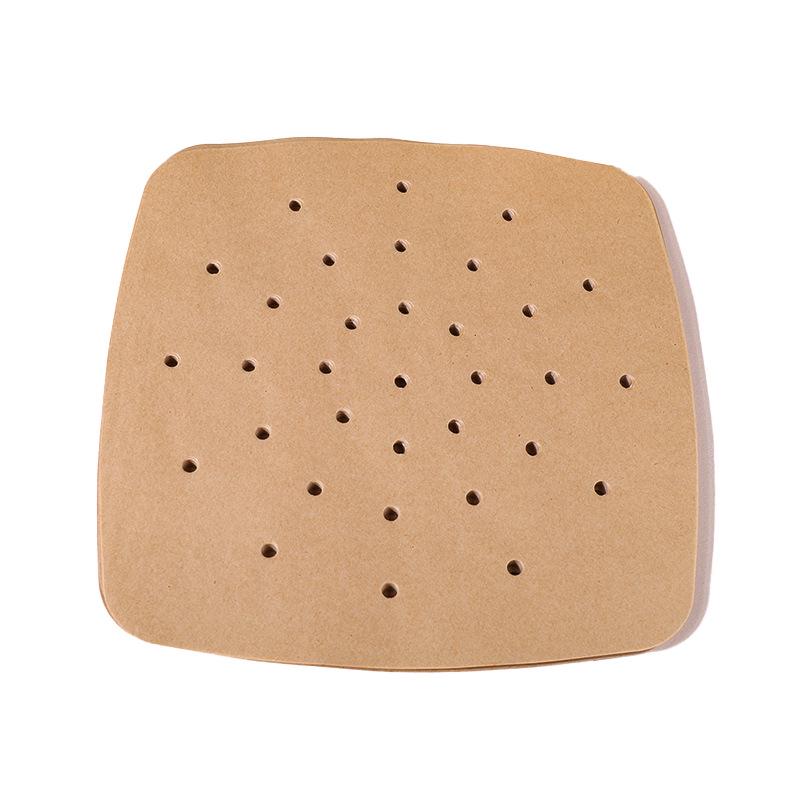 Square Oil-Absorbing Air Fryer Paper with Holes for Baking, Oven, and Steaming
