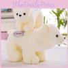Entzückendes Plüsch-Eisbär-Stofftier Weiche Weiße Bärenpuppe für Kinder 25cm 35cm 45cm 58cm