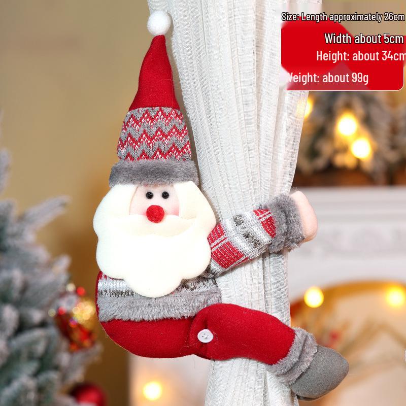 Kreativa julgardinsband: Snögubbe & Gammal Man Tecknade Prydnader