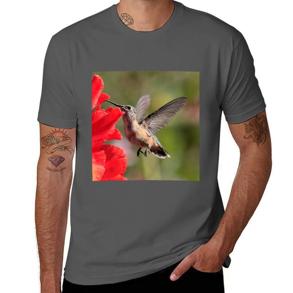 Humming Bird T-Shirt Cotton T Shirt Pack Man T Shirt Graphic Man T Shirts for Men T-Shirt