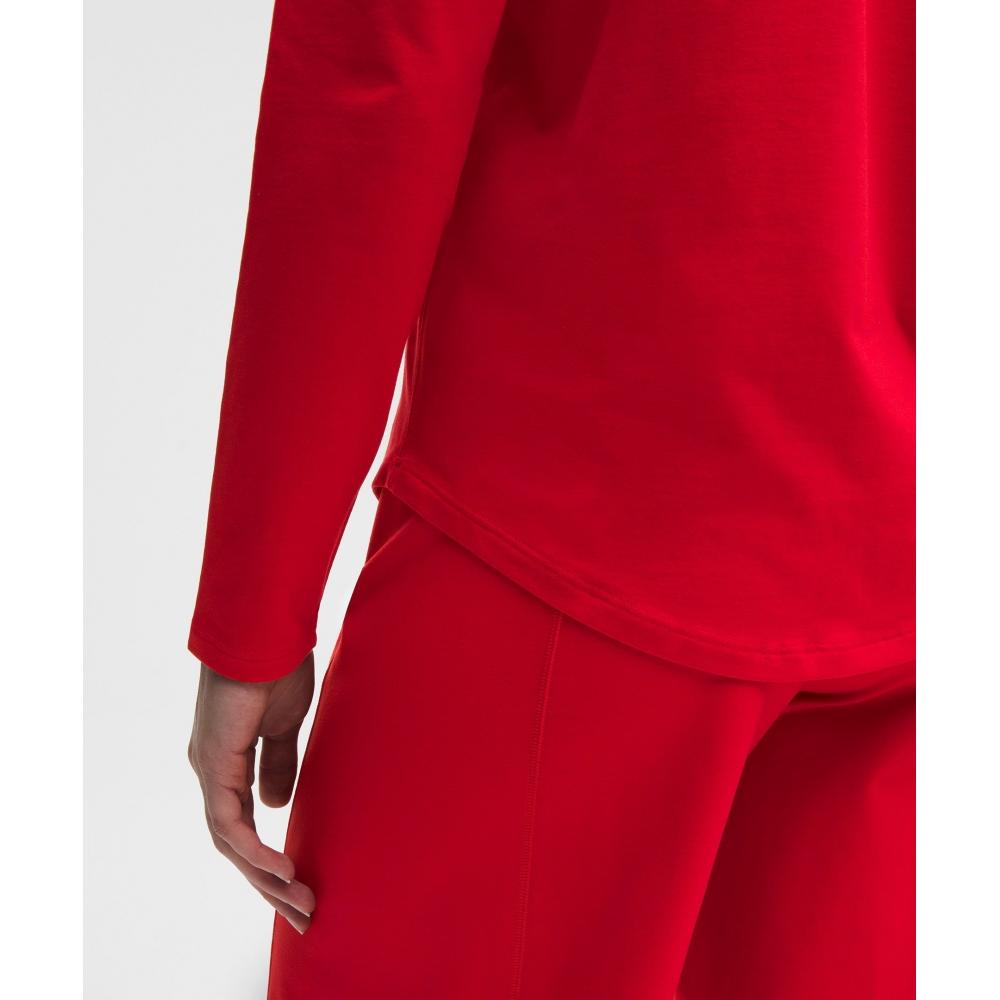 Lululemon Love Long Sleeve Shirt Oxford Red