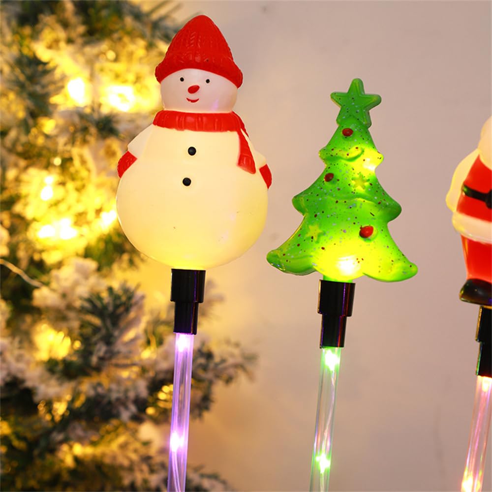 DUOLEIMI Christmas Solar Santa Claus Garden Snowman Outdoor Christmas Garden LED Ornament Creates Atmosphere Lights, Lights, Lights, Illumination,