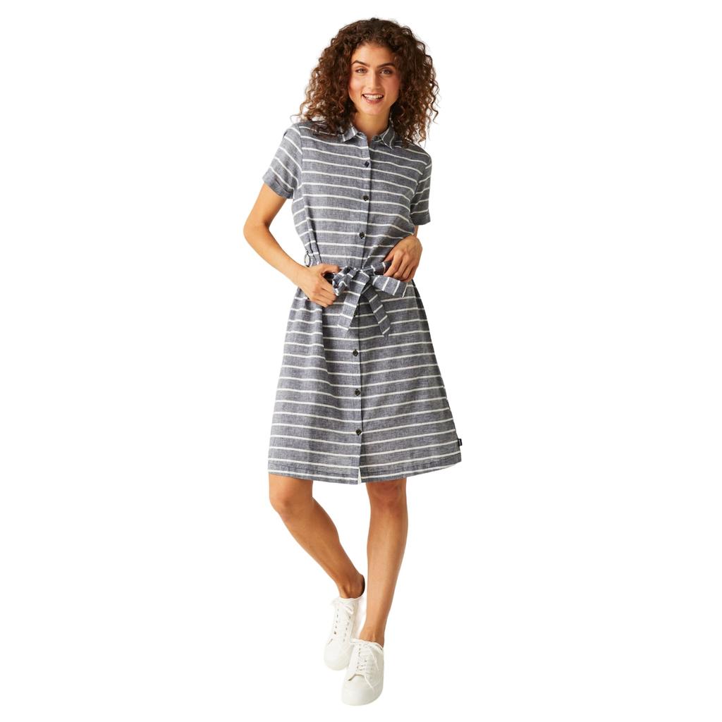 Regatta Vestido camisa listrado feminino / feminino Rema