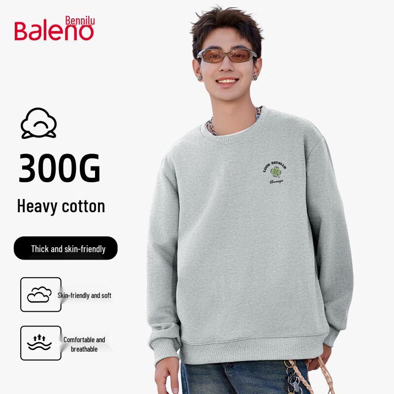 Baleno Men's 300g Heavyweight Retro Casual Sweatshirt