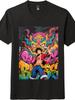 One Piece Luffy Graffiti Fusion Tee ,Unisex T - Shirt, Black and White