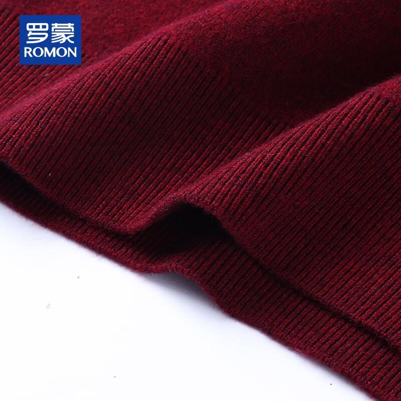 ROMON Men's 100% Pure Wool Half-Zip Sweater