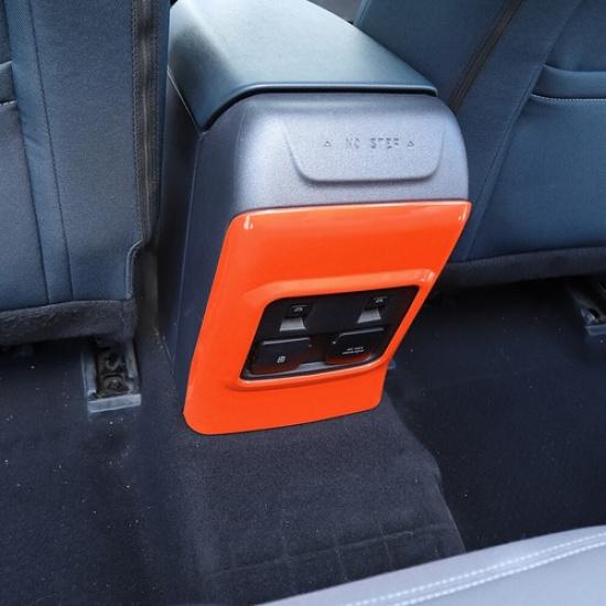 Rear Window Switch Panel Frame Cover Bezels Trim For Ford Bronco +Orange ABS