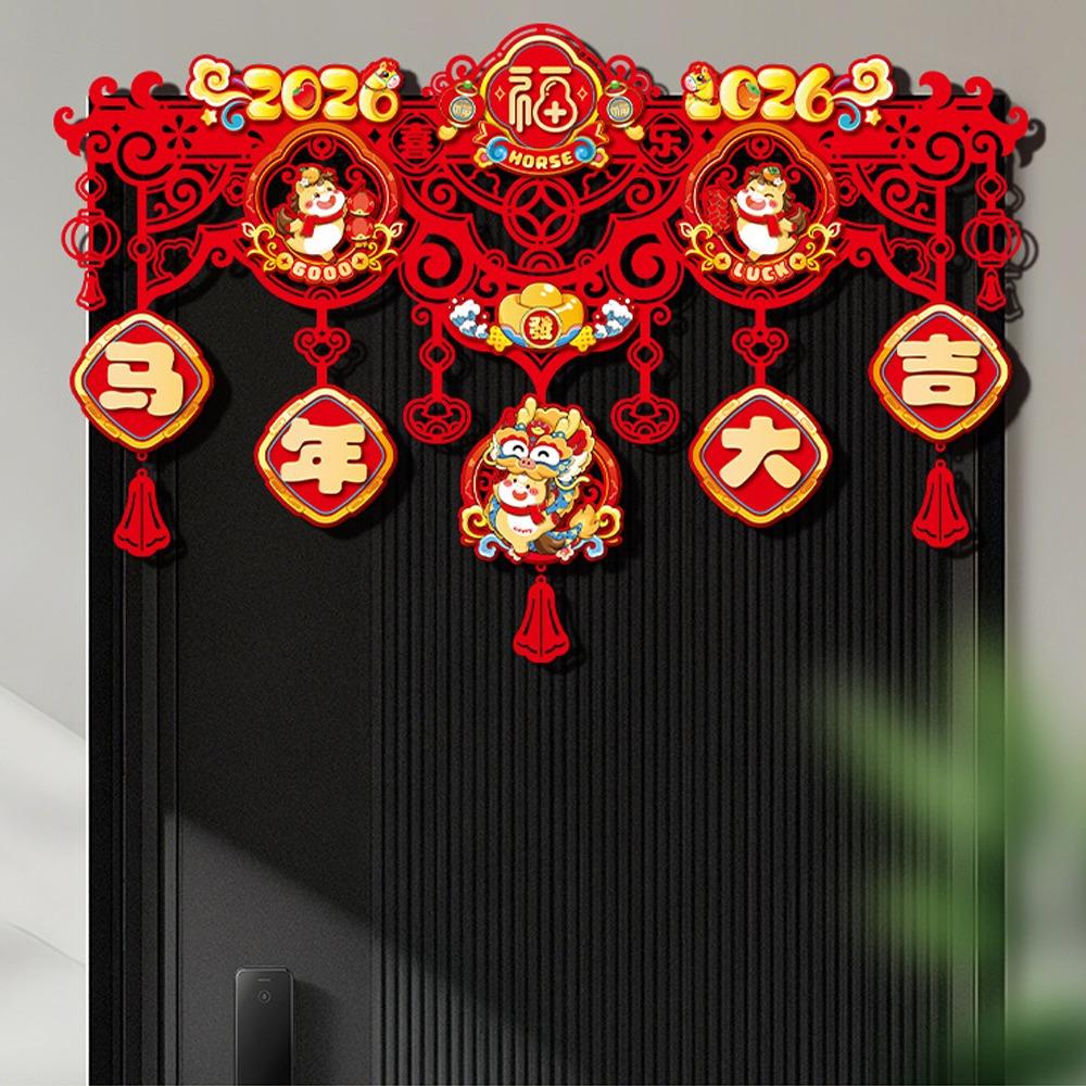 

Флокированный китайский счастливый орнамент Традиционный кулон с иероглифом Фу Свадьба Style 2