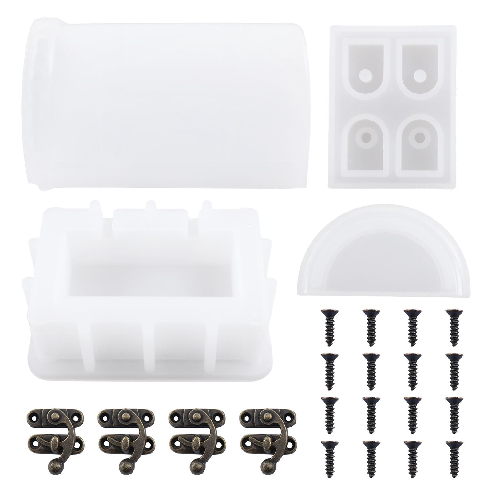 Drop Glue Organizer Mold DIY Epoxy Crystal Treasure Box Dice Storage Box Mold 1
