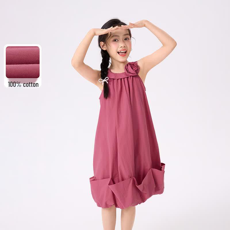 Little Yinman Girls' Halterneck Cotton Dress