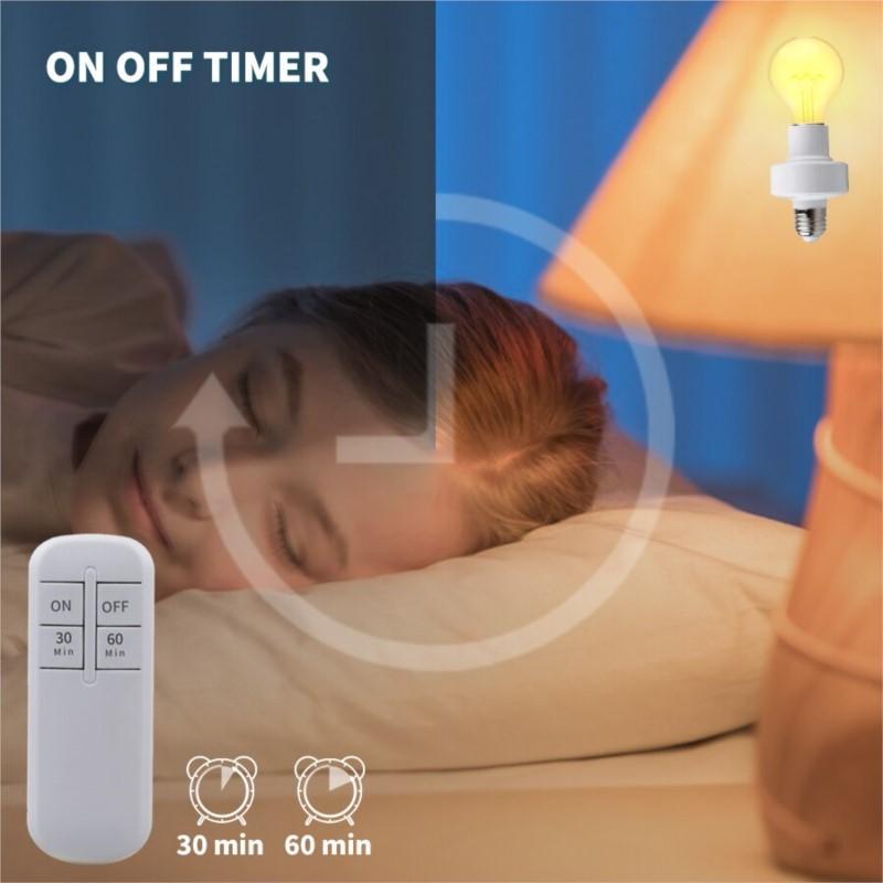 Wireless Remote Control Lamp Holder Smart Lamp Holder LED Bulb Socket Lamp Bases With Smart Timer Switch For Downlight Pendant