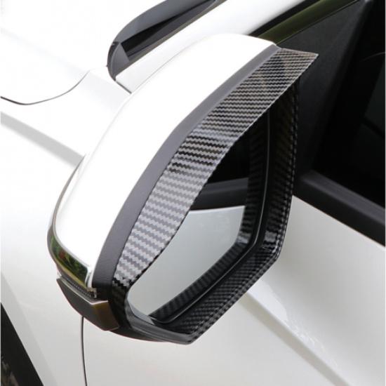 For Hyundai Santa Cruz -2025 Carbon Fiber Car Mirror Rain Eyebrow 2pcs