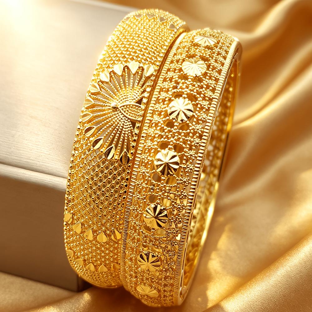 2A luxurious golden bohemian floral bracelet, suitable for both men and women, an ideal accessory for brides, weddings, parties, gatherings, and