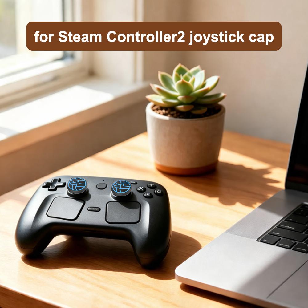 Soft Silicone Thumbstick Grips for Steam Controller 2 1:1 Mold Fitted Anti Slip Cover for Gaming Comfort