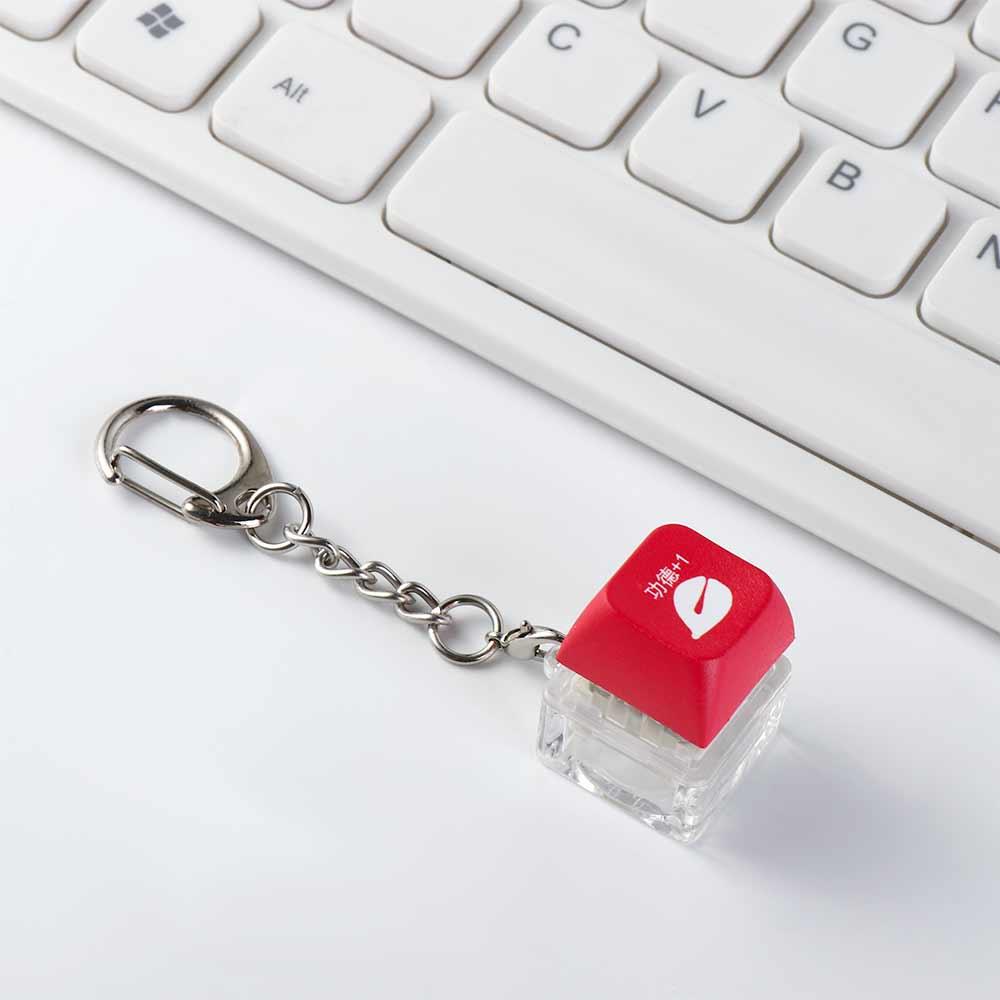 Přívěsek na klíče s LED diodou pro tester osy klíče z ABS mechanické klávesnice Zábavné dárky