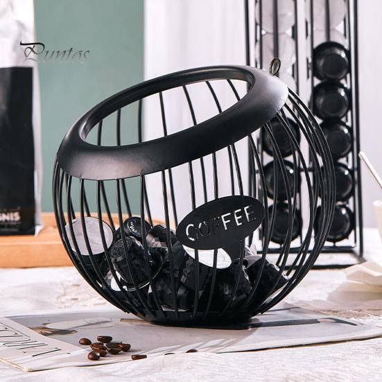 Coffee Pods Storage Basket Organizer Large Capacity Multipurpose Versatile K-cup Organizer Metal Coffee Pods Storage Container