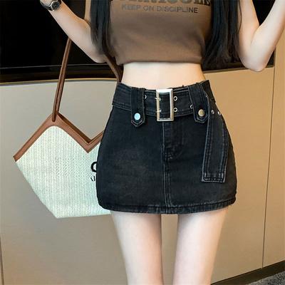 Classic Versatile Youthful Design Sense Skirt Half-body Skirt Pants High-waisted Versatile A-line Package Hip Ladies Summer Fashion Denim Short Skirt